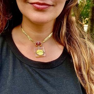 GirlPower beautiful glass beaded handmade necklace